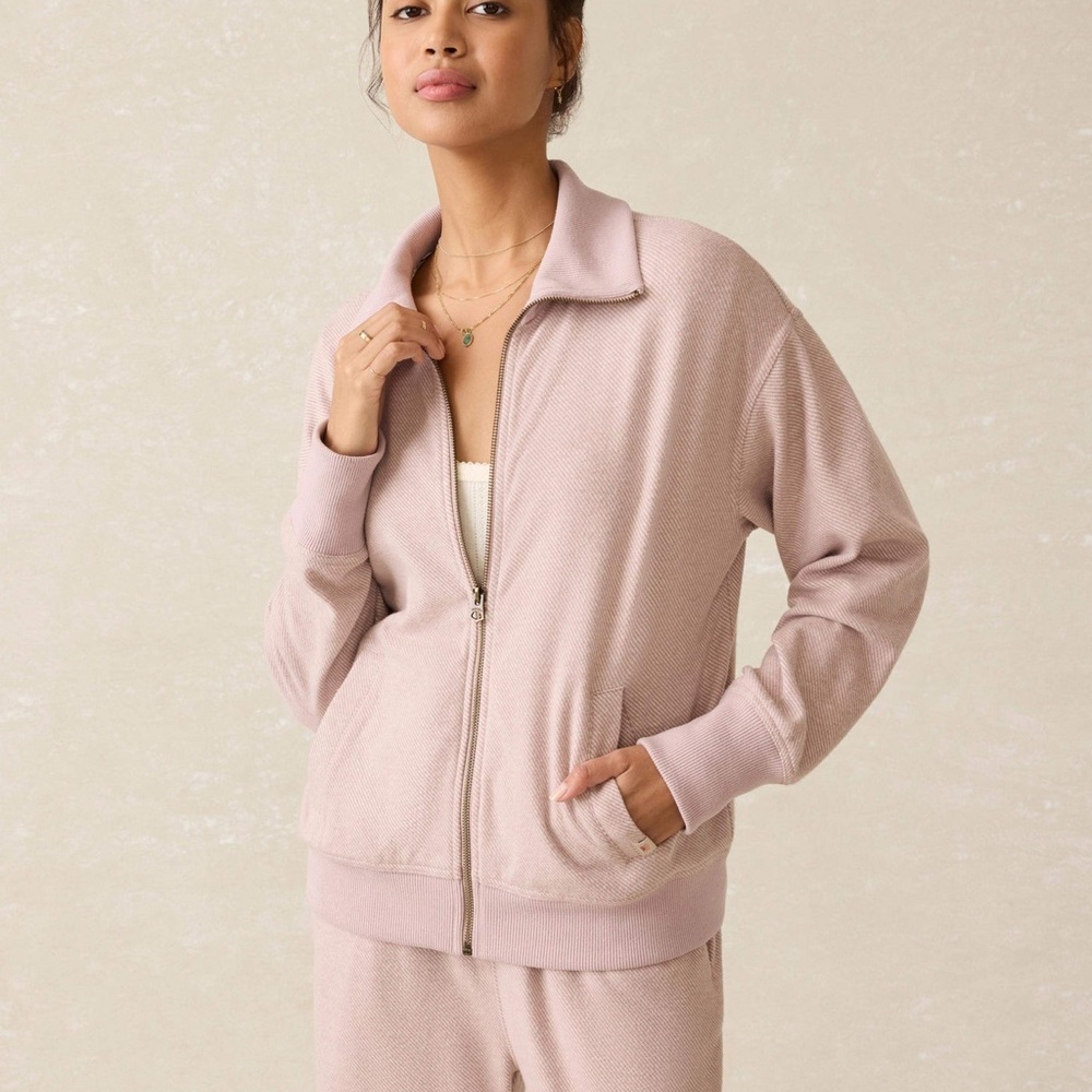 Faherty Women's Legend™ Lounge Full Zip - Blush Twill